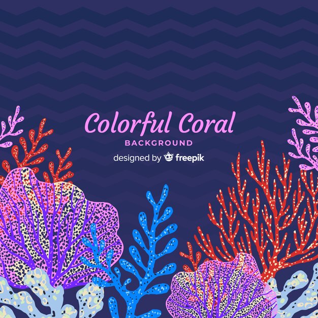 Hand drawn coral background