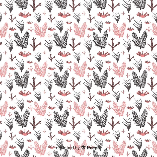 Free vector hand drawn coral pattern