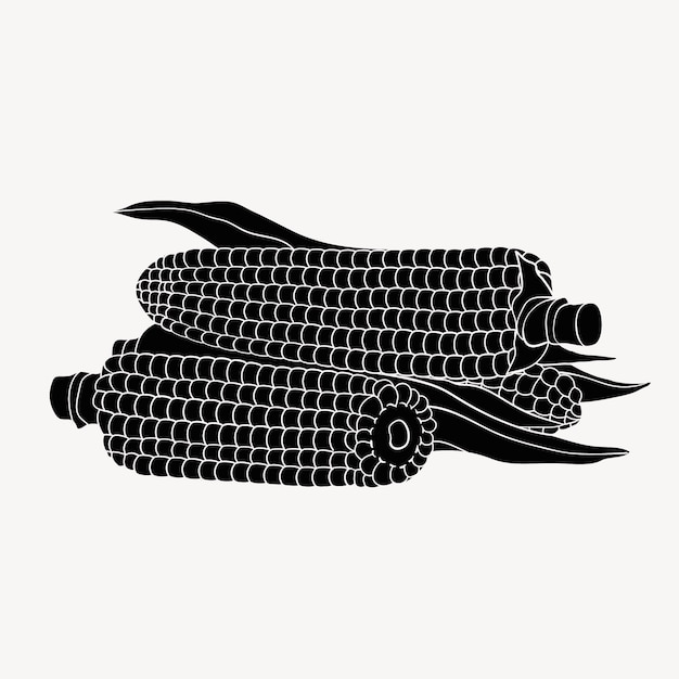 Бесплатное векторное изображение Ручно нарисованный силуэт кукурузного колодца