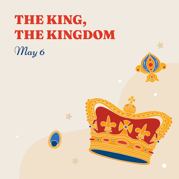 Free vector hand drawn coronation illustration