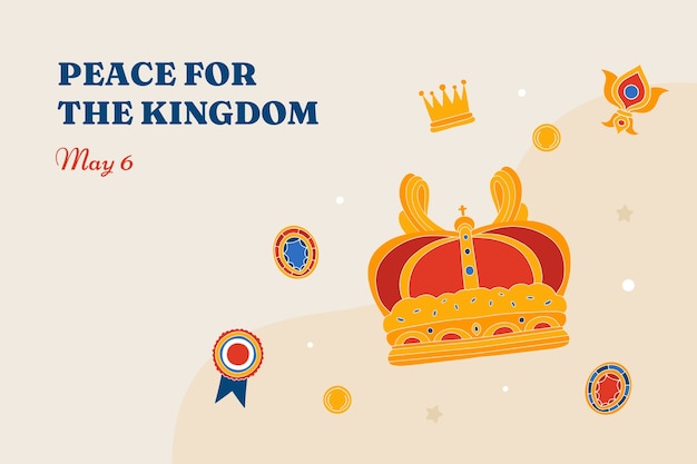 Free vector hand drawn coronation illustration