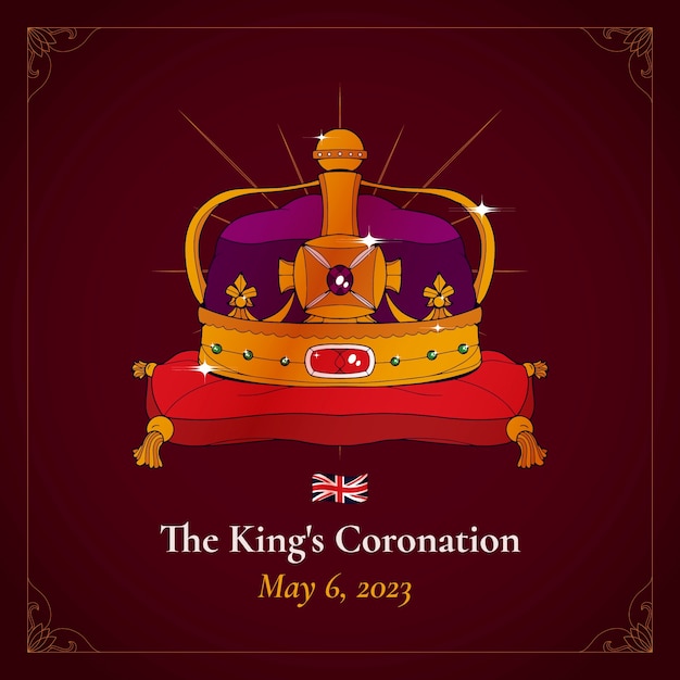 Hand drawn coronation illustration