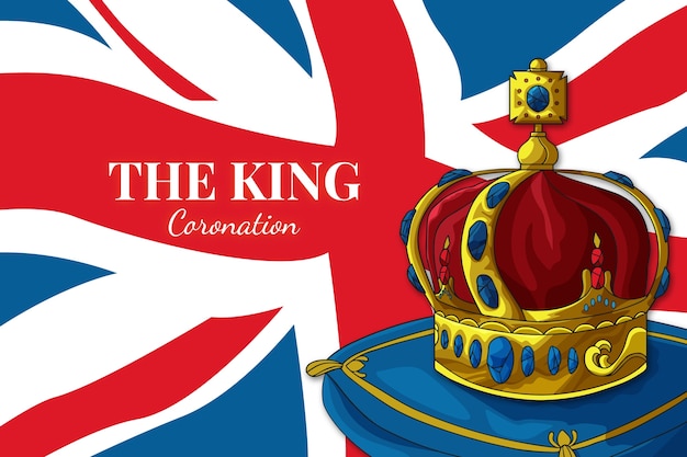 Free vector hand drawn coronation illustration