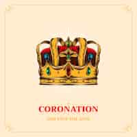 Free vector hand drawn coronation illustration