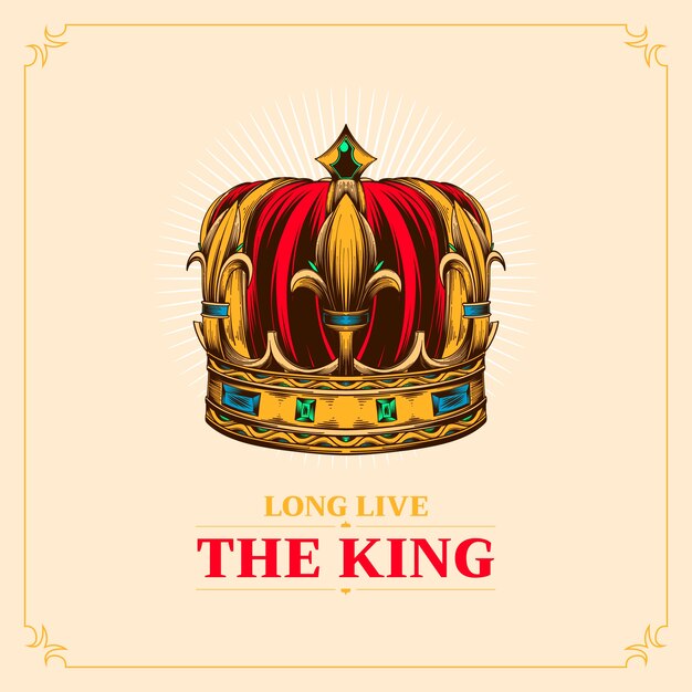 Hand drawn coronation illustration