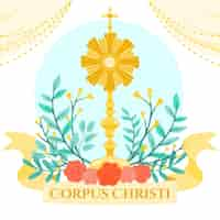 Free vector hand drawn corpus christi illustration