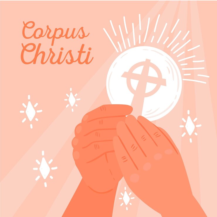 Free Vector hand drawn corpus christi illustration