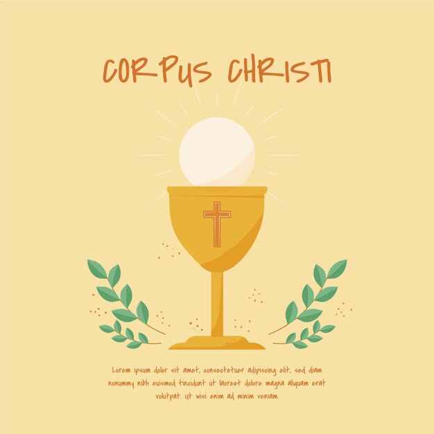 Hand drawn corpus christi illustration