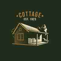 Free vector hand drawn cottage logo design