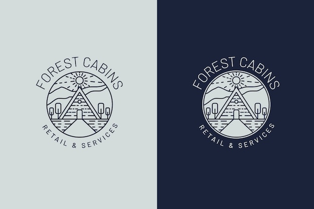 Free vector hand drawn cottage logo template