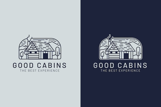 Free vector hand drawn cottage logo template