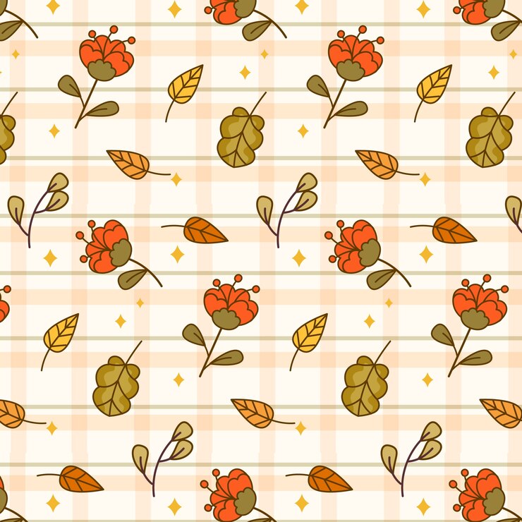 Free Vector hand drawn cottagecore pattern