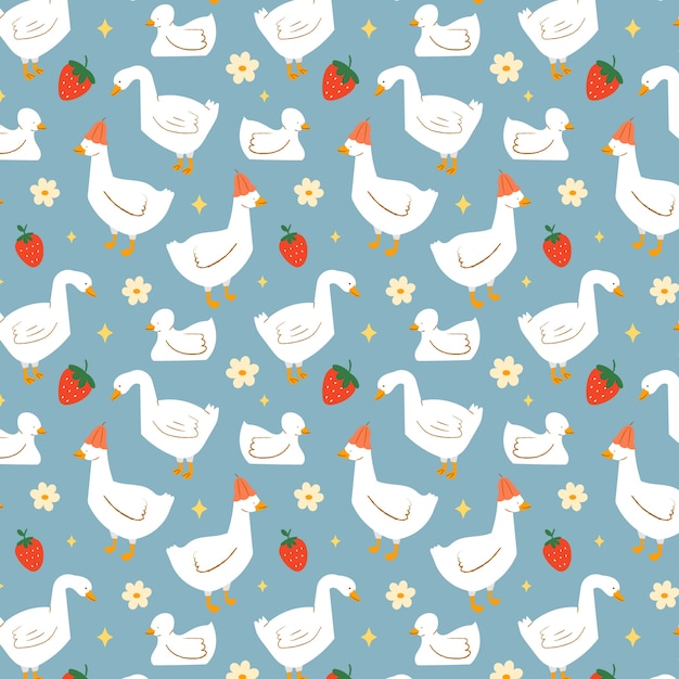 Free vector hand drawn cottagecore pattern