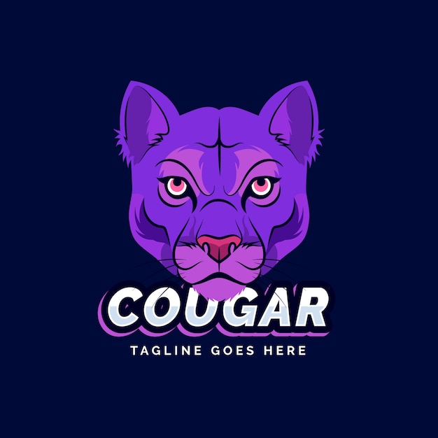 Hand drawn  cougar logo design