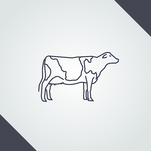 Free Vector hand drawn cow outline illustration