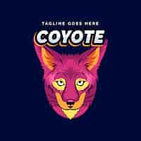 Free vector hand drawn coyote logo design