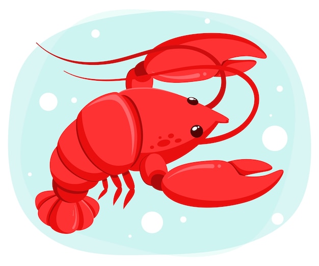 Free vector hand drawn crawfish illustration