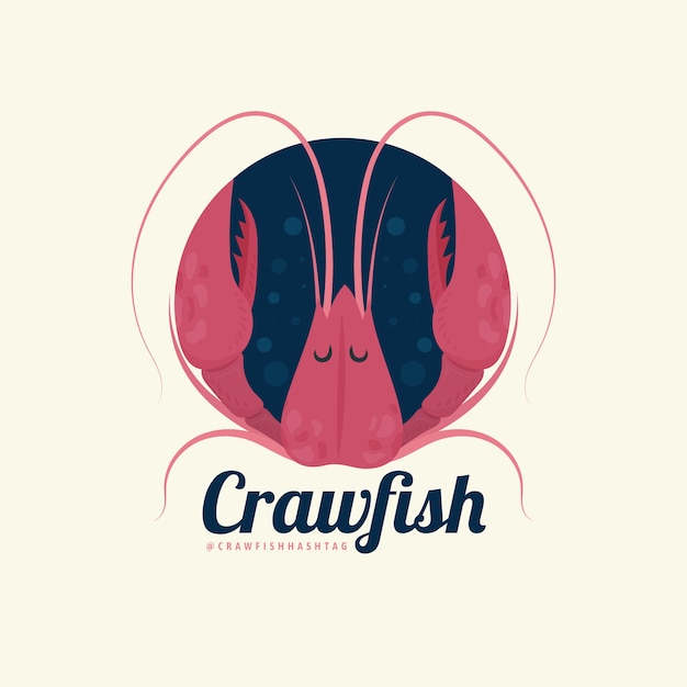 Free vector hand drawn crawfish logo