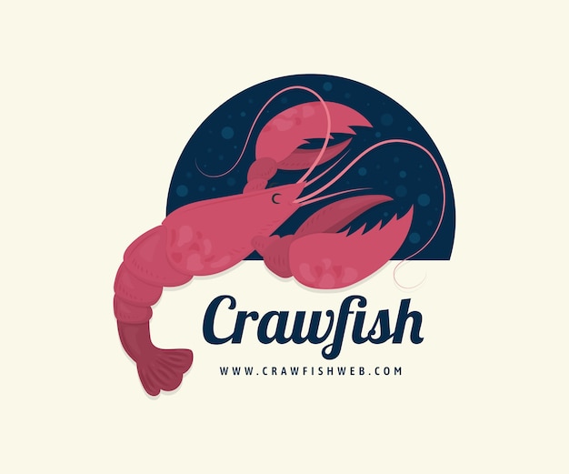 Free vector hand drawn crawfish logo