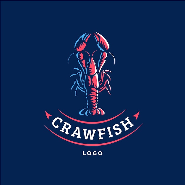 Free vector hand drawn crawfish logo