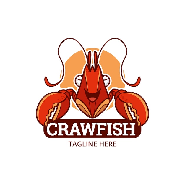 Free vector hand drawn crawfish logo