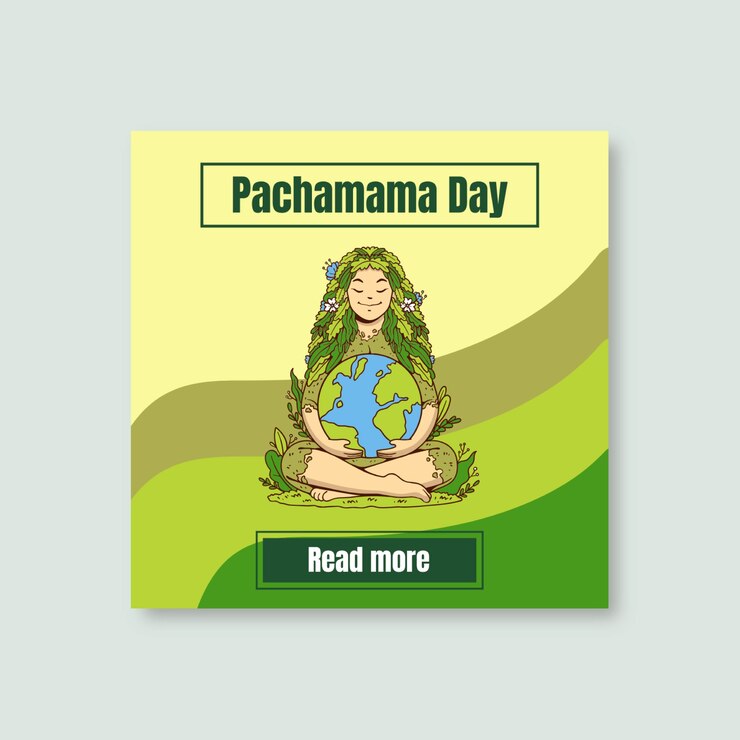 मुफ़्त वेक्टर hand drawn creative pachamama square banner