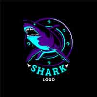 Free vector hand drawn creative shark logo template