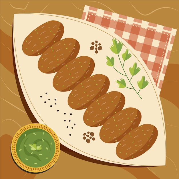 Free vector hand drawn croquetas illustration