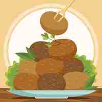 Free vector hand drawn croquetas illustration