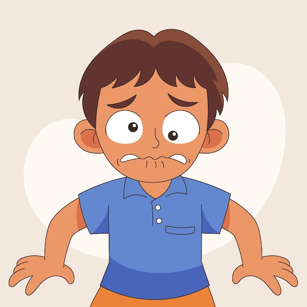 Ручная иллюстрация мультфильма с перекрестными глазами