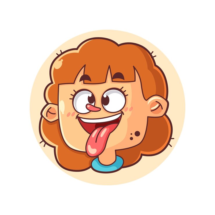 Free Vector hand drawn cross eyed cartoon illustration