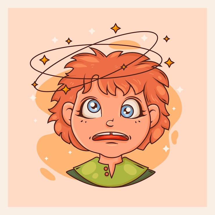 Free Vector hand drawn cross eyed cartoon illustration