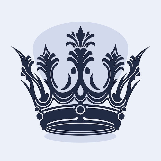 Free vector hand drawn crown silhouette