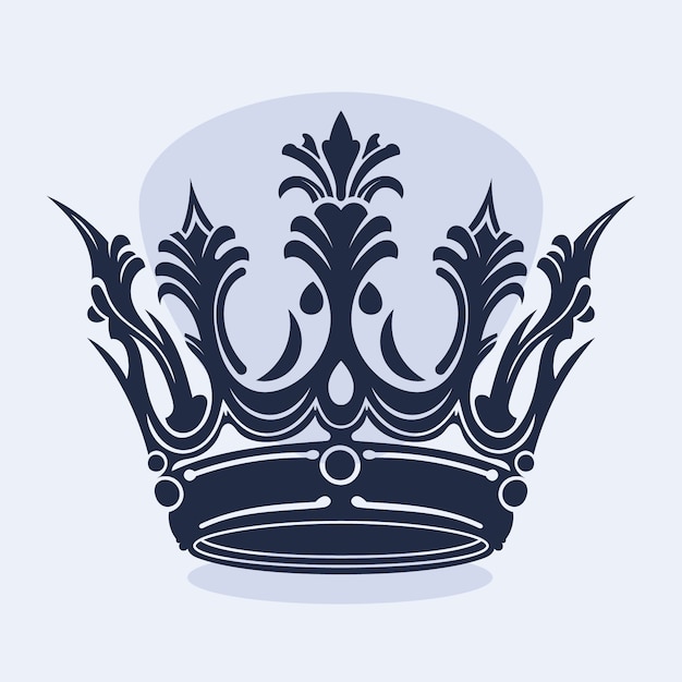 Free vector hand drawn crown silhouette