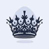 Free vector hand drawn crown silhouette