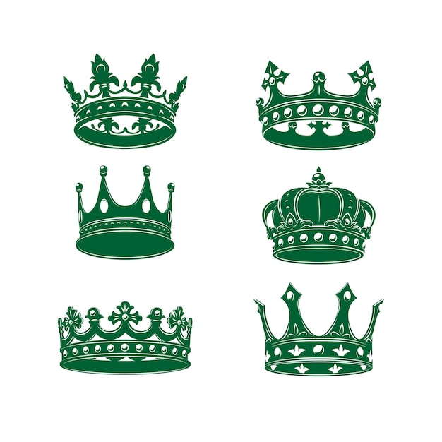 Free vector hand drawn crown silhouette