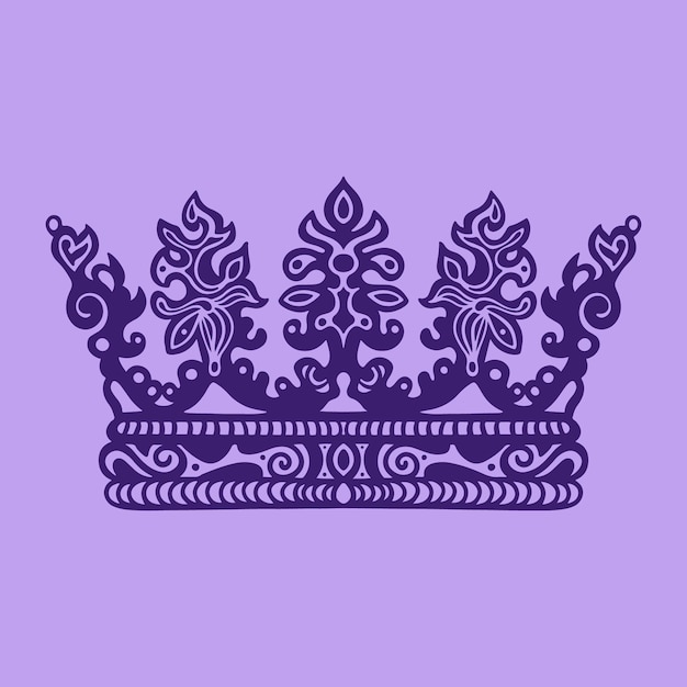 Free vector hand drawn crown silhouette