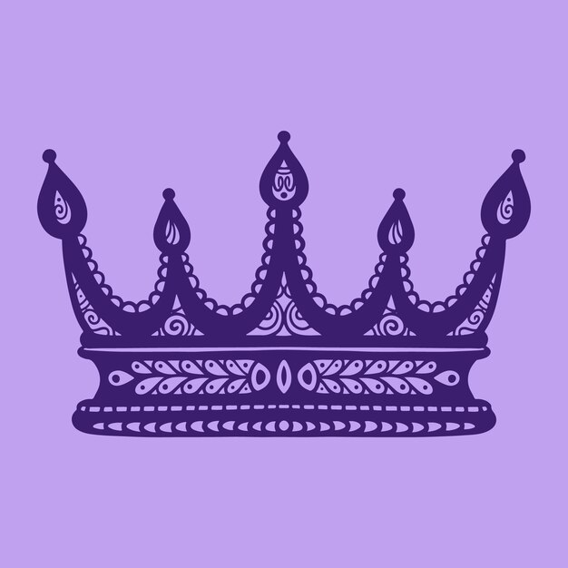 Hand drawn crown silhouette