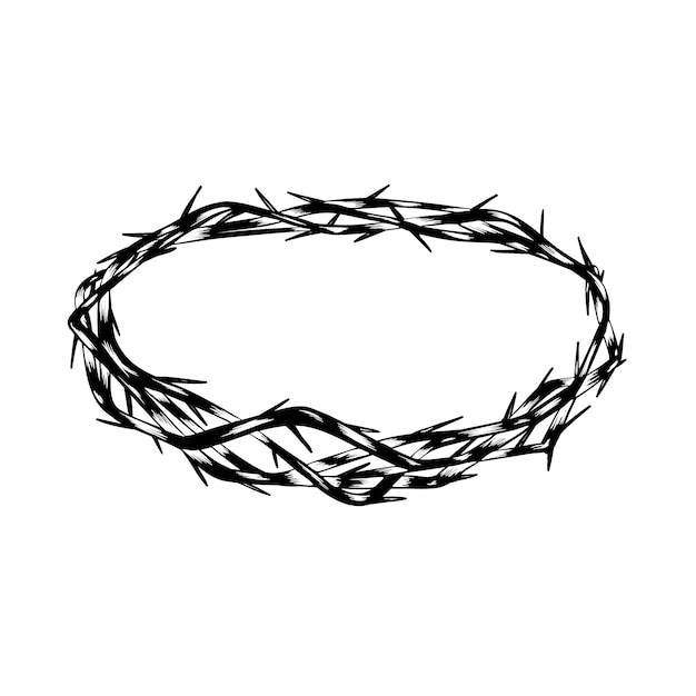 Free vector hand-drawn crown of thorns concept