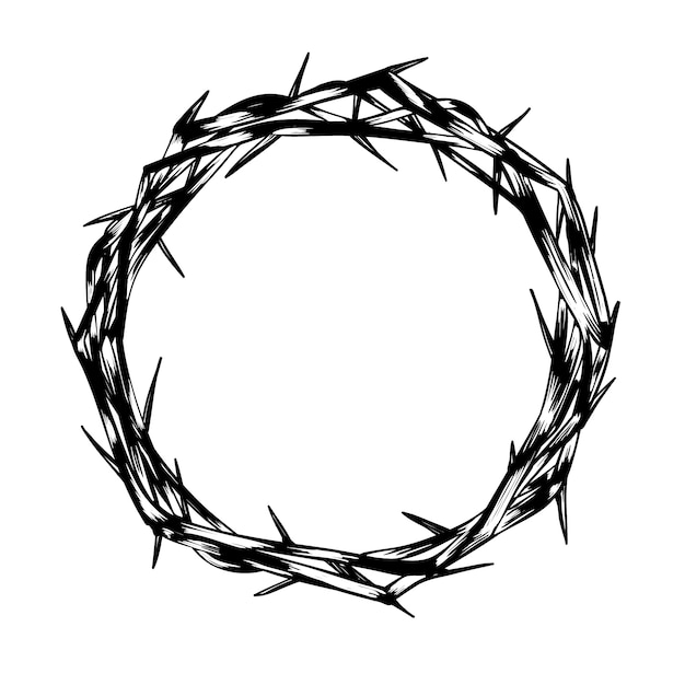 Hand-drawn crown of thorns