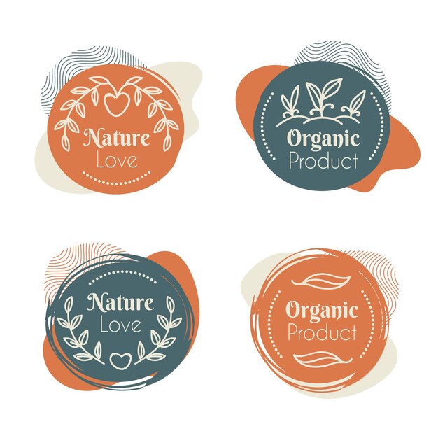 Hand-drawn cruelty free badge set