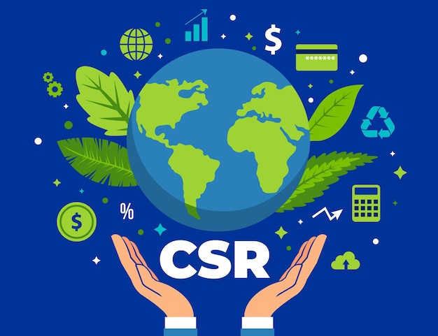 Hand drawn csr concept illustration