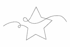 Free vector hand drawn curly doodle star