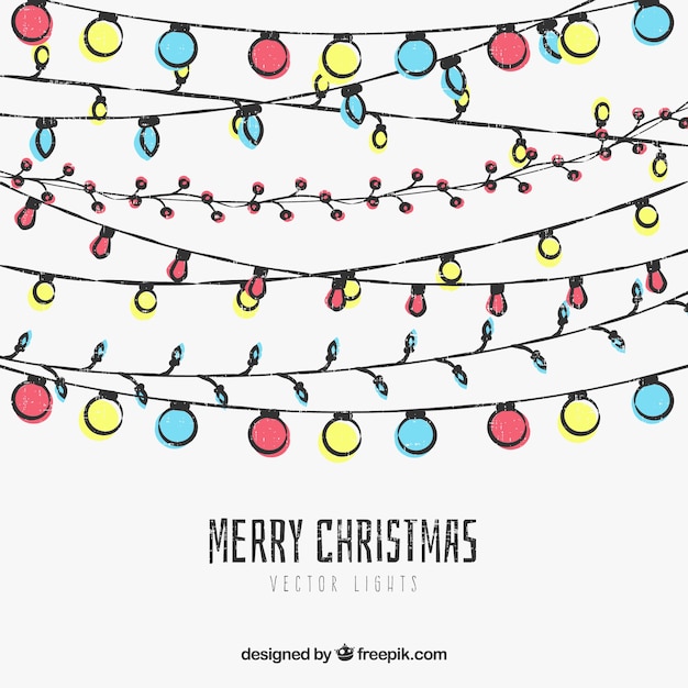 Free vector hand drawn cute christmas garlands