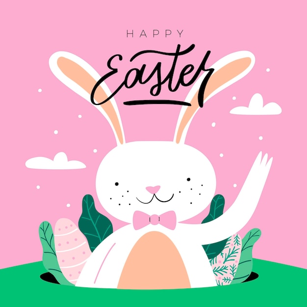 Free vector hand drawn cute easter illustration