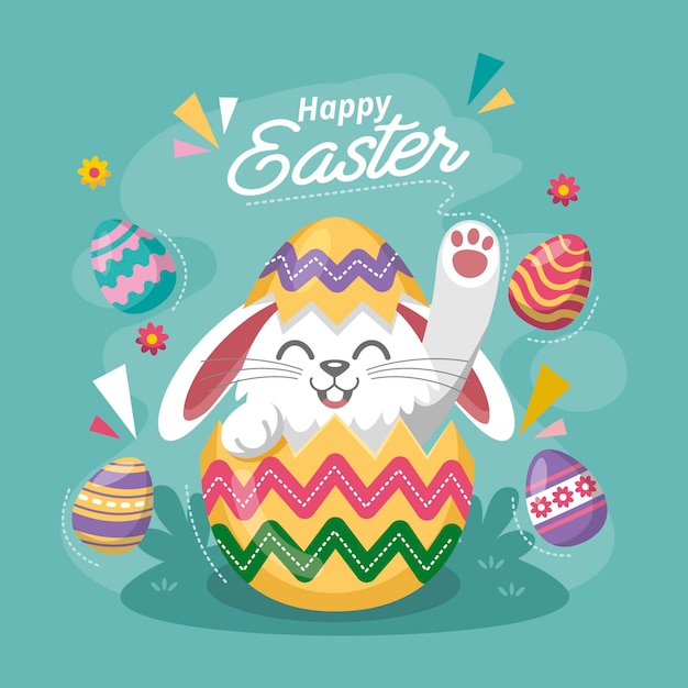 Hand drawn cute easter illustration