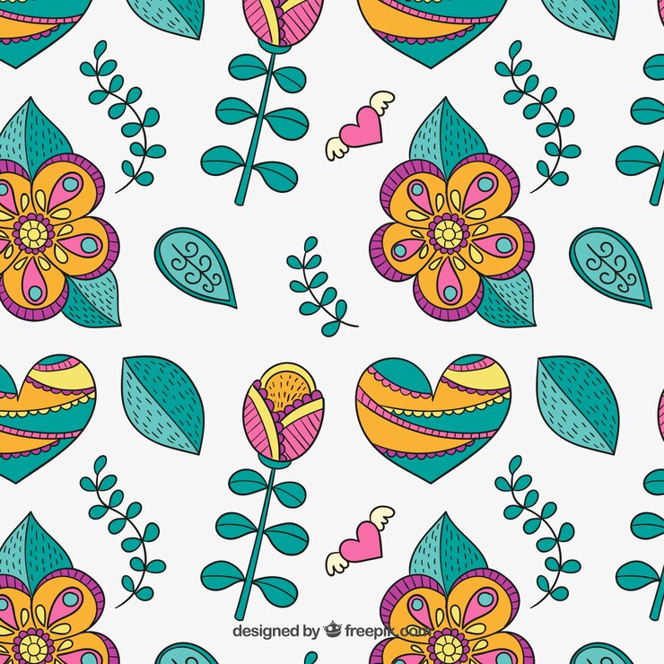 मुफ़्त वेक्टर hand drawn cute pattern