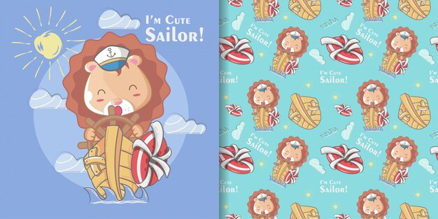 かわいい漫画の女の子の海賊ベクトルのイラスト 子供たちは海賊 プレミアムベクター
