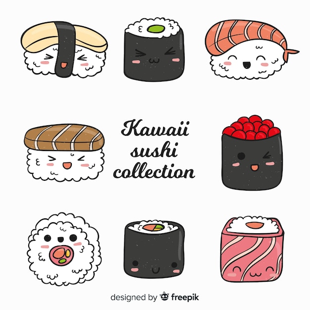 手描きかわいい寿司コレクション