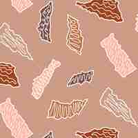 Free vector hand drawn cutout collage pattern